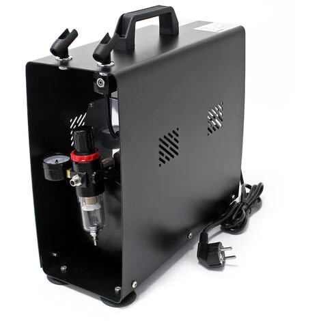 WILTEC Compresseur Aérographe AS196A Bicylindre Avec Réservoir