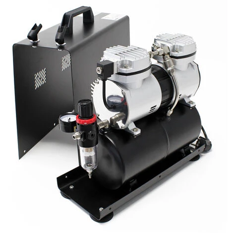 WILTEC Compresseur Aérographe AS196A Bicylindre Avec Réservoir – Image 3