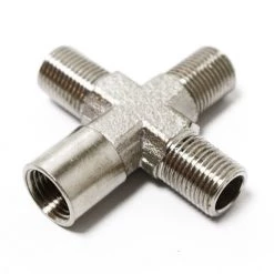 WILTEC Airbrush Adaptateur Distributeur 3 X 9,51 Mm (1/8") Filetage Mâle 1 X 9,51 Mm (1/8") Femelle