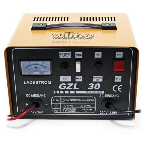 WilTec Chargeur 16A De Batterie Moto Voiture Auto Rapide - GZL30 - Batteries 12V Et 24V – Image 4