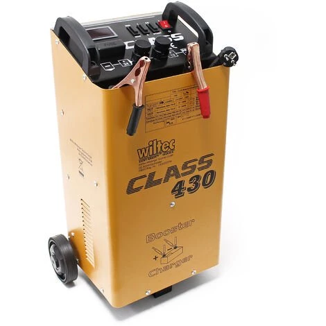 WILTEC Chargeur De Batterie 12V 24V Moto Voiture Auto Boost 430 Chargement Rapide Véhicule Chantier