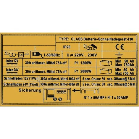 WILTEC Chargeur De Batterie 12V 24V Moto Voiture Auto Boost 430 Chargement Rapide Véhicule Chantier – Image 4