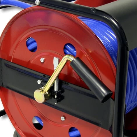 WILTEC Dévidoir - Enrouleur De Tuyau Pneumatique Portable En Acier 30 M 12 Bar Rotation – Image 4