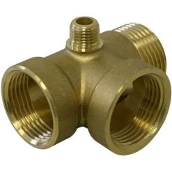 WILTEC Raccord En Laiton 4 Voies DN25 1" DN13 1/4" Pour Réservoir à Vessie Réservoirs Sous Pression