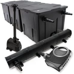 WILTEC Kit De Filtration Bassin Bio 90000l Stérilisateur UVC 72W 80W Pompe éco Fontaine