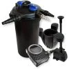 WILTEC Kit De Filtration Bassin à Pression 30000l Stérilisateur 70W Pompe éco Fontaine Ecumeur