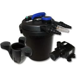 WILTEC Kit De Filtration à Pression Bio 6000l Stérilisateur UVC 11W Pompe De Bassin Ecumeur