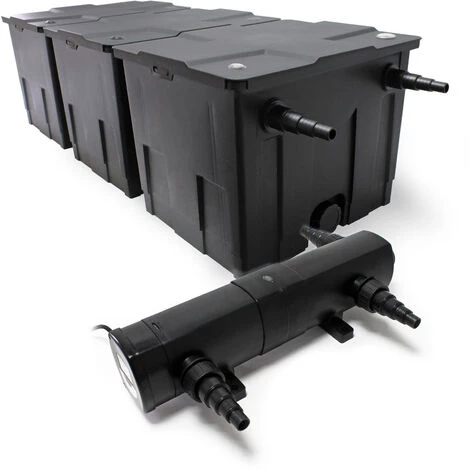 WILTEC Kit SunSun De Filtration De Bassin Bio Filtre 90000l Stérilisateur UVC 18W