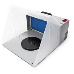WILTEC Airbrush Cabine D'aspiration Pour Airbrush 12 Volt 4m³/min Filtre Brouillard De Peinture