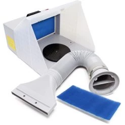 WILTEC Airbrush Lot Complet Cabine D'aspiration Airbrush 3m³/min Tuyau Et Filtre