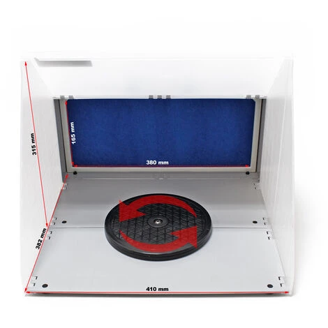 WILTEC Airbrush Lot Complet Cabine D'aspiration Airbrush 3m³/min Tuyau Et Filtre – Image 5