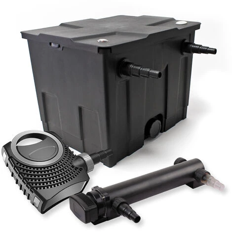 WILTEC SunSun Kit De Filtration De Bassin 12000l 24W UVC 3. Stérilisateur Et NEO7000 50W Pompe
