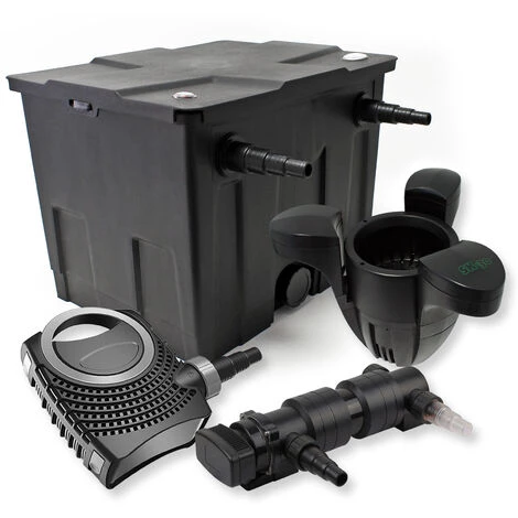 WILTEC SunSun Kit De Filtration De Bassin 12000l 24W UVC 6. Stérilisateur NEO7000 50W Pompe Et Skimmer