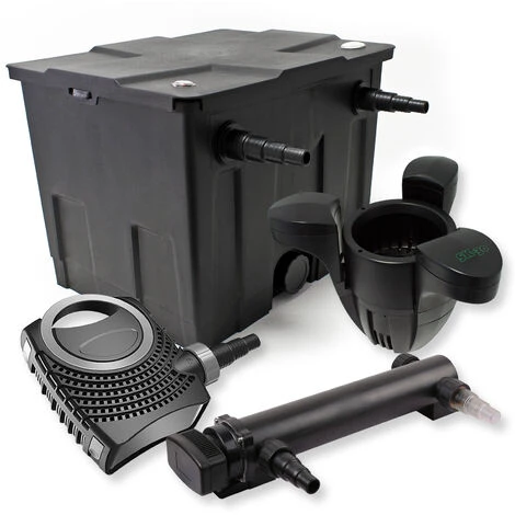 WILTEC SunSun Kit De Filtration De Bassin 12000l 24W UVC 3. Stérilisateur NEO8000 70W Pompe Skimmer
