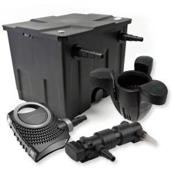 WILTEC SunSun Kit De Filtration De Bassin 12000l 18W UVC 6. Stérilisateur NEO8000 70W Pompe Skimmer