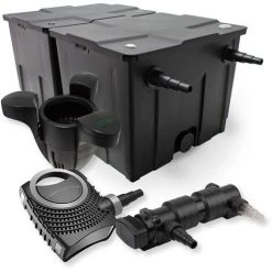 WILTEC SunSun Kit De Filtration De Bassin 60000l 18W UVC 6. Stérilisateur NEO8000 Pompe 70W Skimmer
