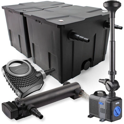 WILTEC SunSun Kit De Filtration De Bassin 60000l 36W UVC Stérilisateur NEO10000 80W Pompe Fontaine