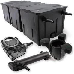 WILTEC SunSun Kit De Filtration De Bassin 90000l 24W UVC 3. Stérilisateur NEO8000 Pompe 70W Skimmer