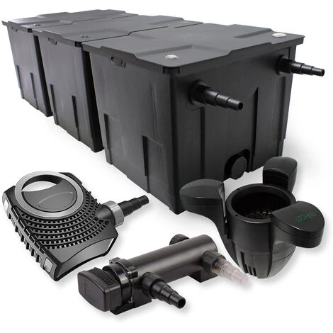 WILTEC SunSun Kit De Filtration De Bassin 90000l 18W UVC 3. Stérilisateur NEO7000 50W Pompe Et Skimmer