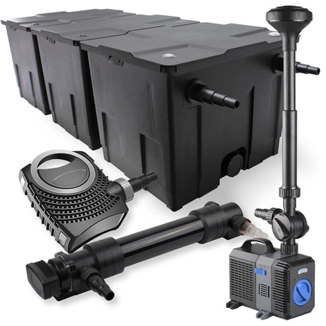 WILTEC SunSun Kit De Filtration De Bassin 90000l 36W UVC Stérilisateur NEO10000 80W Pompe Fontaine