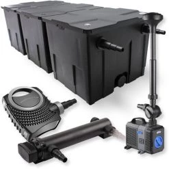 WILTEC SunSun Kit De Filtration De Bassin 90000l 24W UVC Stérilisateur NEO8000 Pompe 70W Fontaine