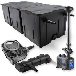WILTEC SunSun Kit De Filtration De Bassin 90000l 18W UVC Stérilisateur NEO8000 Pompe 70W Fontaine