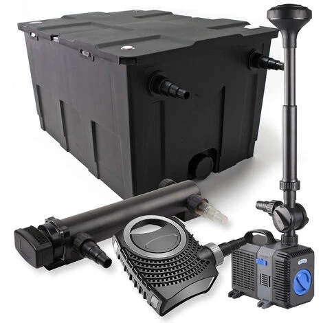 WILTEC SunSun Kit De Filtration De Bassin 60000l 36W UVC Stérilisateur NEO10000 80W Pompe Fontaine