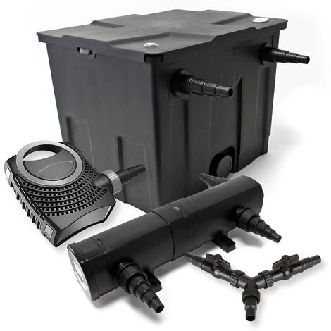 WILTEC Kit De Filtration De Bassin Pour 12000l 18W Stérilisateur NEO8000 Pompe 70W