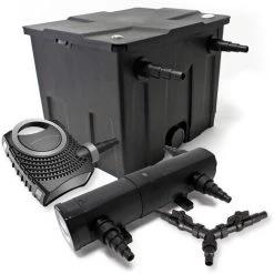 WILTEC Kit De Filtration De Bassin Pour 12000l 24W Stérilisateur NEO8000 Pompe 70W