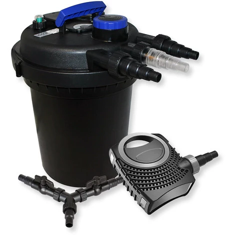 WILTEC SunSun Kit Filtration Bassin à Pression 10000l 11W UVC Stérilisateur NEO8000 70W Pompe