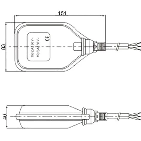 WILTEC 2m 250V 16A Flotteur Interrupteur Pour Pompe Immergée Rouge – Image 3