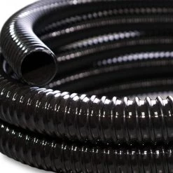 WILTEC Tuyau De Refoulement 0,5 M Flexible Spiralé 25 Mm (1") Noir Avec Spirale De Renforcement Bassin