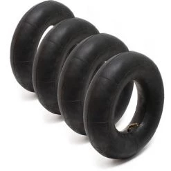 WILTEC Set 4 Chambre Air Petites Roues 3.50-4 TR87 Valve Pneu Brouette Diable E-scooter