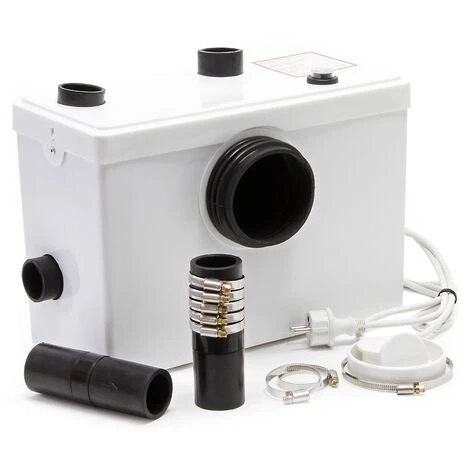 WilTec 3/1 Station De Relevage 600W Eaux Usées WC Eaux Chargées Pompage