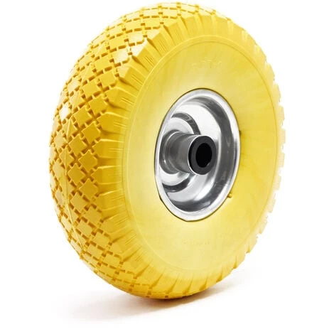 WILTEC Roue PU 3.00-4 260mm En Caoutchouc Plein Increvable Avec Jante En Métal Pour Le Montage Des Aides Au Transport
